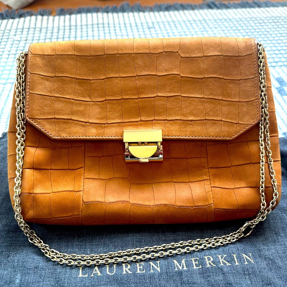 Excellent condition Lauren Merkin Gorgeous handbag/Clutch brown bag & dust bag